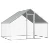 Outdoor Chicken Cage 9'x6.6'x6.3' Galvanized Steel
