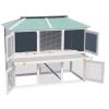Animal Rabbit Cage Double Floor Wood