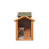 79.5" Extra Large Bunny Cage with 2 Runs House Small Animal Habitats for Guinea Pigs Hamster Removable Tray Two Tier Waterproof Roof Pet Supplies Cott