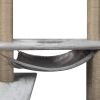 55.1" Multi-Scratcher Scratching Post Cat Tree â€šÃ„Ã¬ Grey
