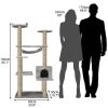 55.1" Multi-Scratcher Scratching Post Cat Tree â€šÃ„Ã¬ Grey