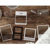 16 Pcs PET Transparent Paper Picture Frame Album Border Photographic Film Scrapbooking Supplies for Journal Diary Planner