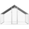 Outdoor Chicken Cage 9'x6.6'x6.3' Galvanized Steel