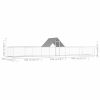 Chicken Coop 32.8'x6.6'x6.6' Galvanized Steel