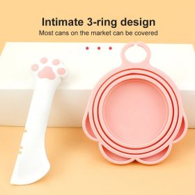 Multifunction Pet Canned Spoon Jar Opener Puppy Feeding Mixing Wet Dry Scoop Cat Dog Accessories Feeder Shovel Pets Tableware Multifunction Pet Canned (Color: pink)