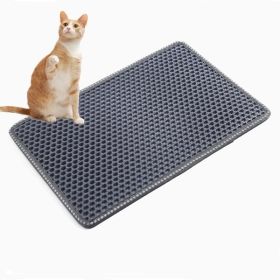 Cat Litter Mat, Kitty Litter Trapping Mat, Double Layer Mats with MiLi Shape Scratching design, Urine Waterproof, Easy Clean, Scatter Control 21" x 14 (Color: as picture)