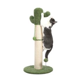 Pet Supplies Cactus Cat Tree Scratcher With Interactive Ball (Color: Style B, type: Pet entertainment)